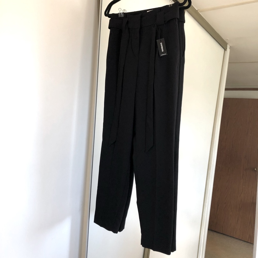 High-waisted Paperbag Pants